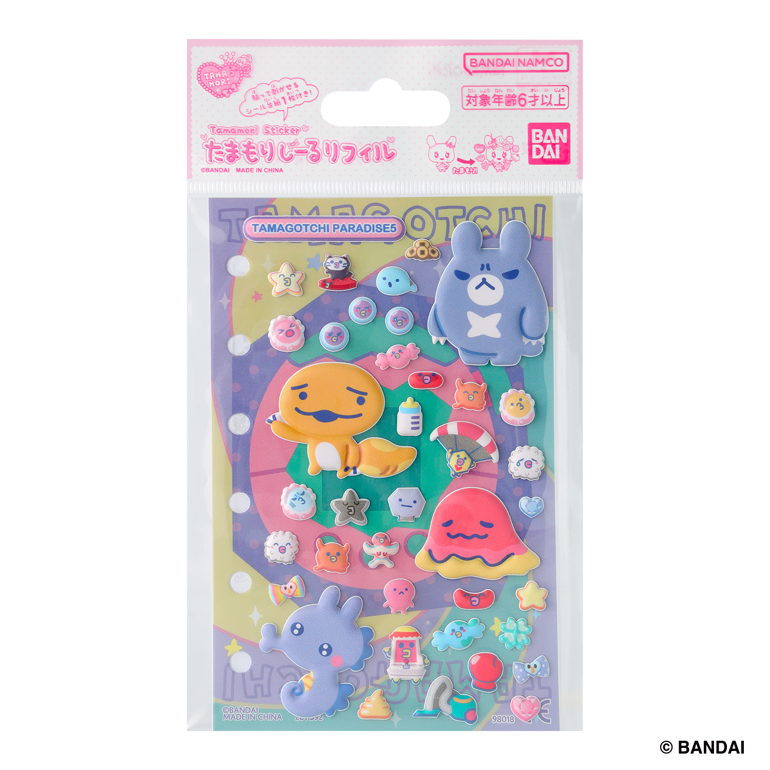 たまもりしーるリフィル　Tamagotchi Paradiseセット5
